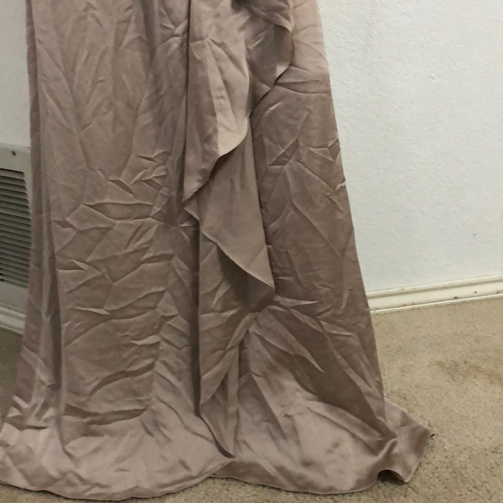 Adrianna Papell Floral Sequin Embroider Drape Gown - Picture 6 of 9